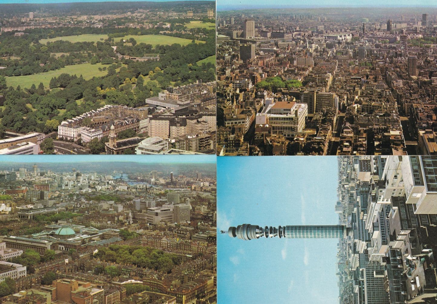 The Post Office Tower 4x Spectacular Aerial GPO Published Postcard s