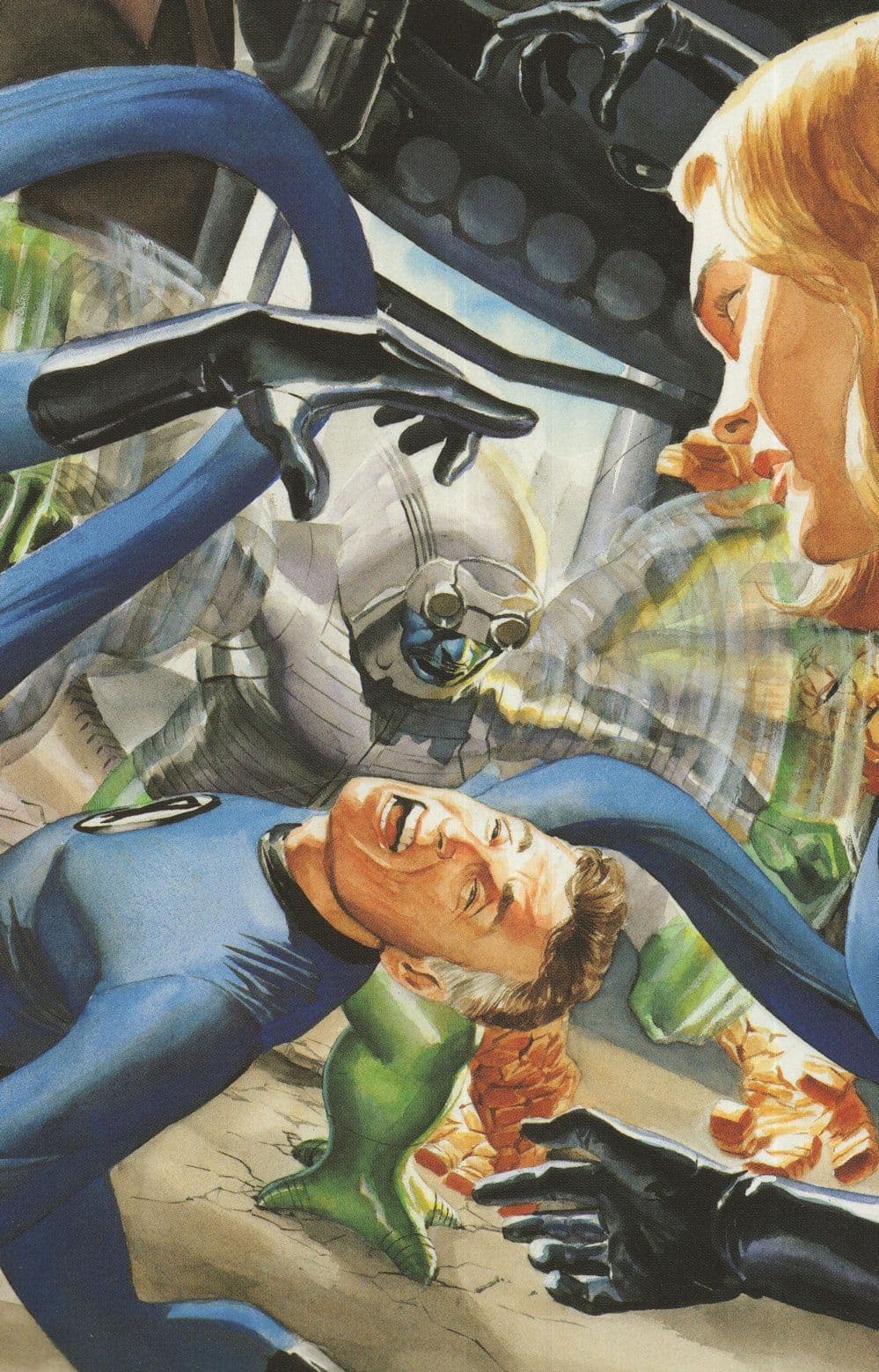 The Punisher vs Fantastic Four Marvel Comic Book Art Postcard