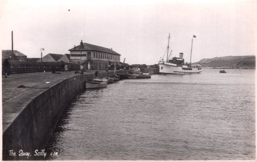 The Quay Scilly Cornwall Real Photo 2x Postcard s