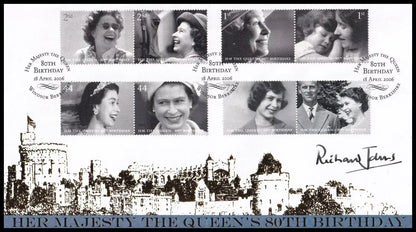 The Queen Mother's 80th Birthday Richard Johns Hand Signed Autograph FDC