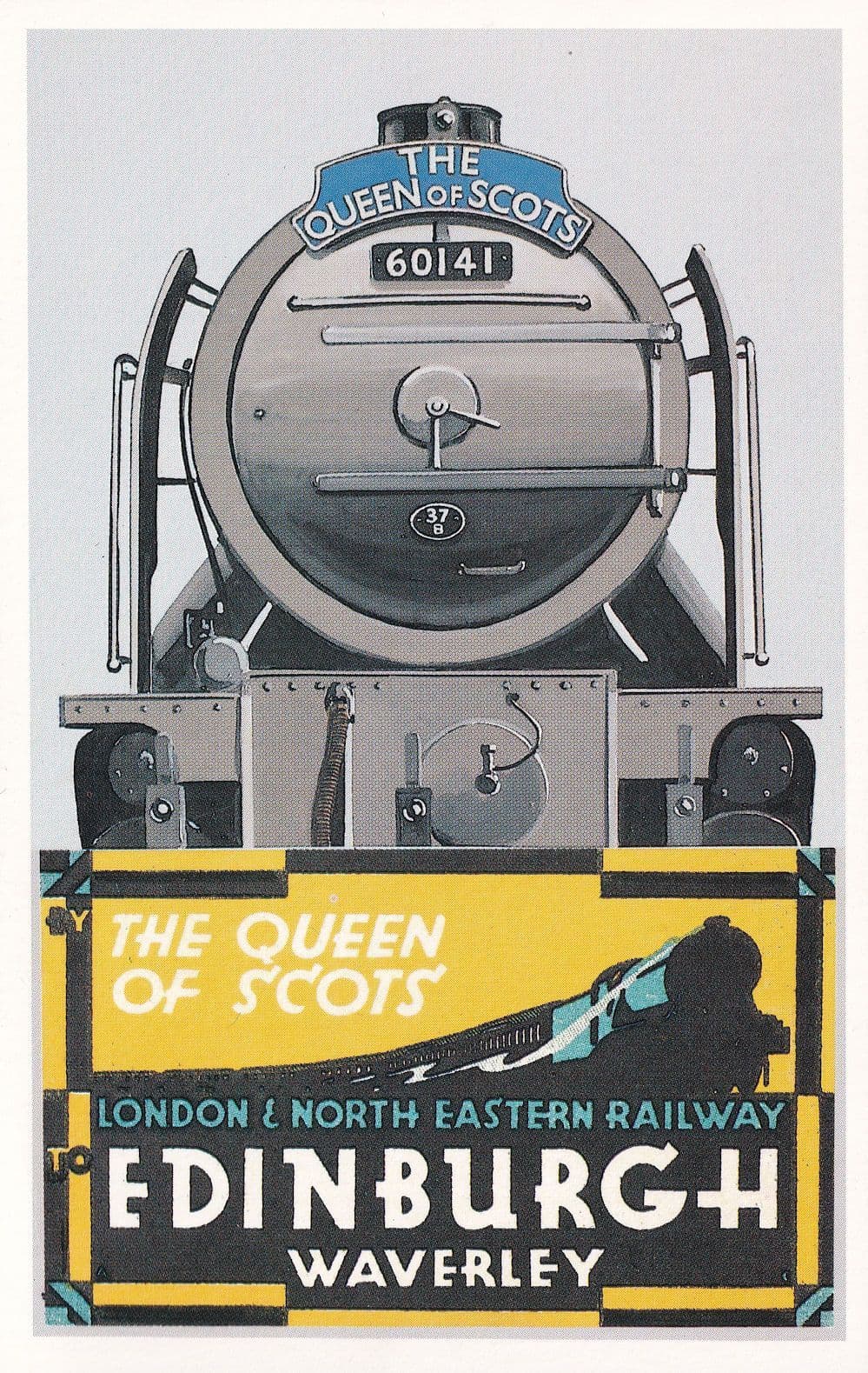 The Queen Of Scots Train Edinburgh Waverley Poster Postcard