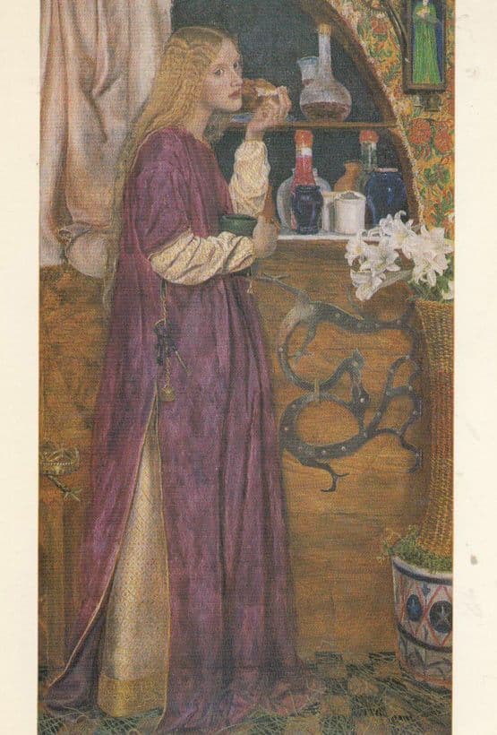 The Queen Was In The Parlour Nursery Rhyme Manchester Gallery Painting Postcard