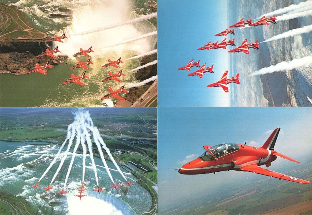 The Red Arrows Formation Hawk 4x 1980s Skiltons Postcard s