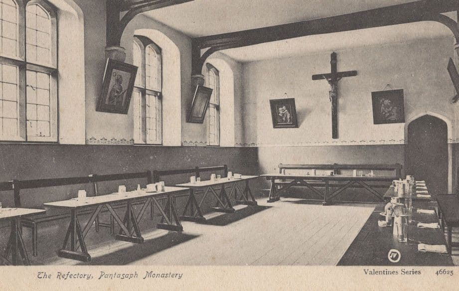 The Refectory Pantasath Monastery Welsh Old Postcard