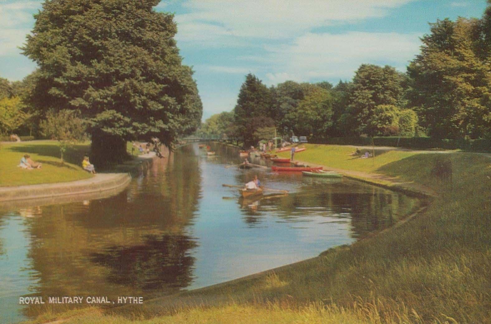 The Royal Military Canal Hythe Kent 1970s Postcard