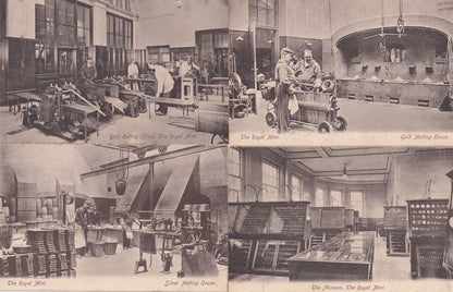 The Royal Mint London Museum Interior 8x Old Postcard s