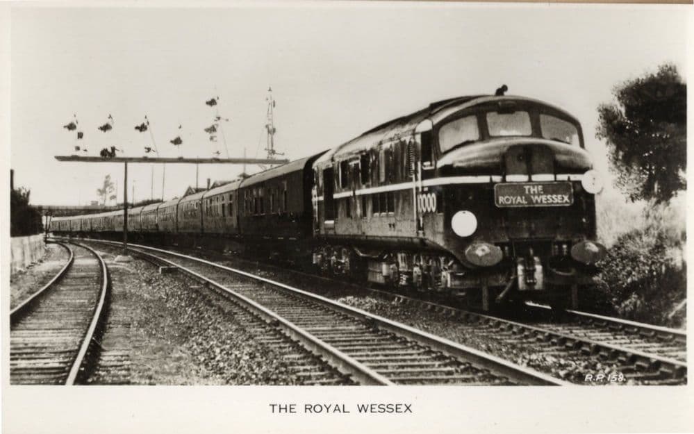 The Royal Wessex Train Valentines Old Real Photo Postcard