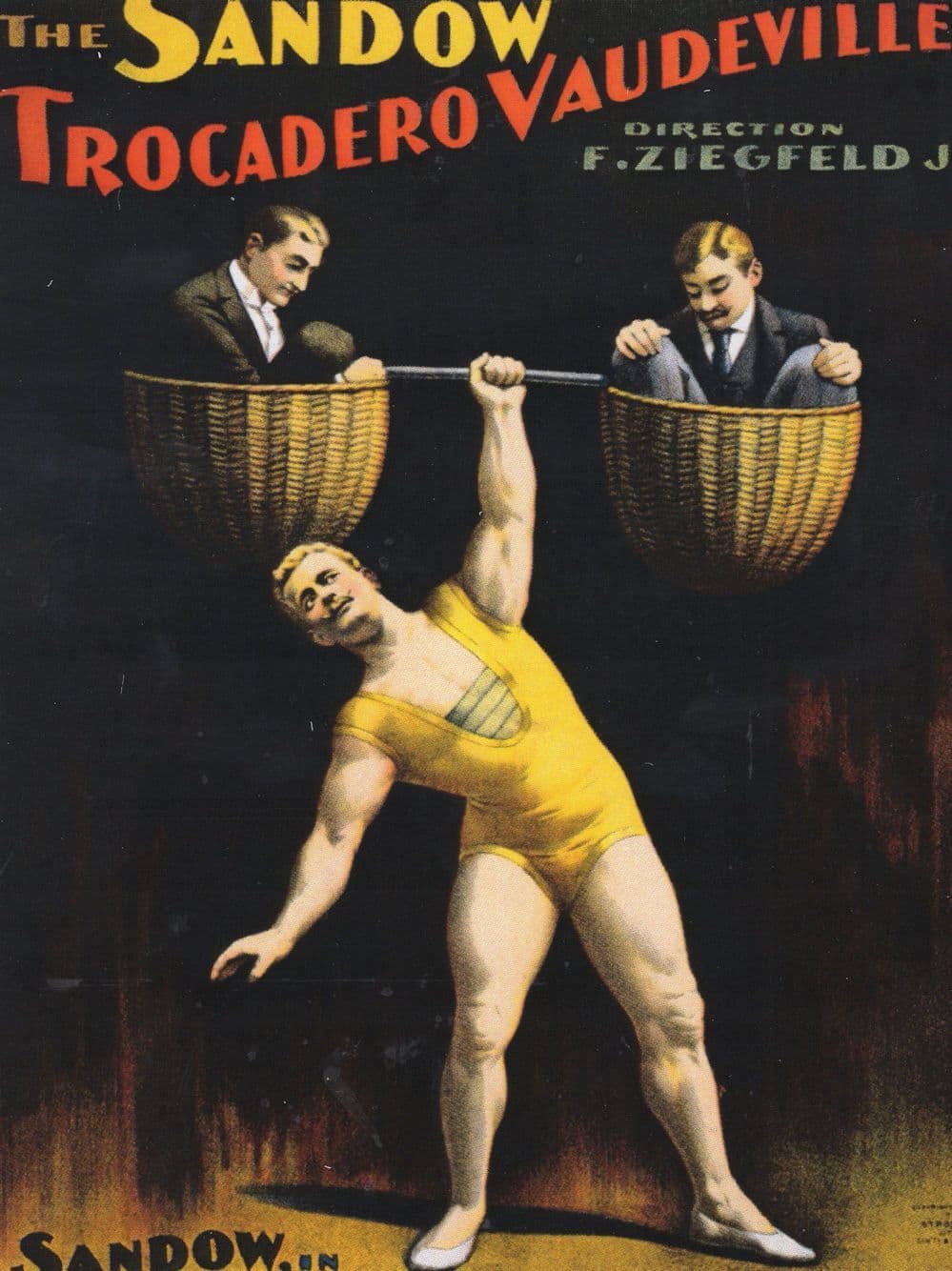The Sandow Strongman Trocadero Vaudevilles Circus Modern Postcard