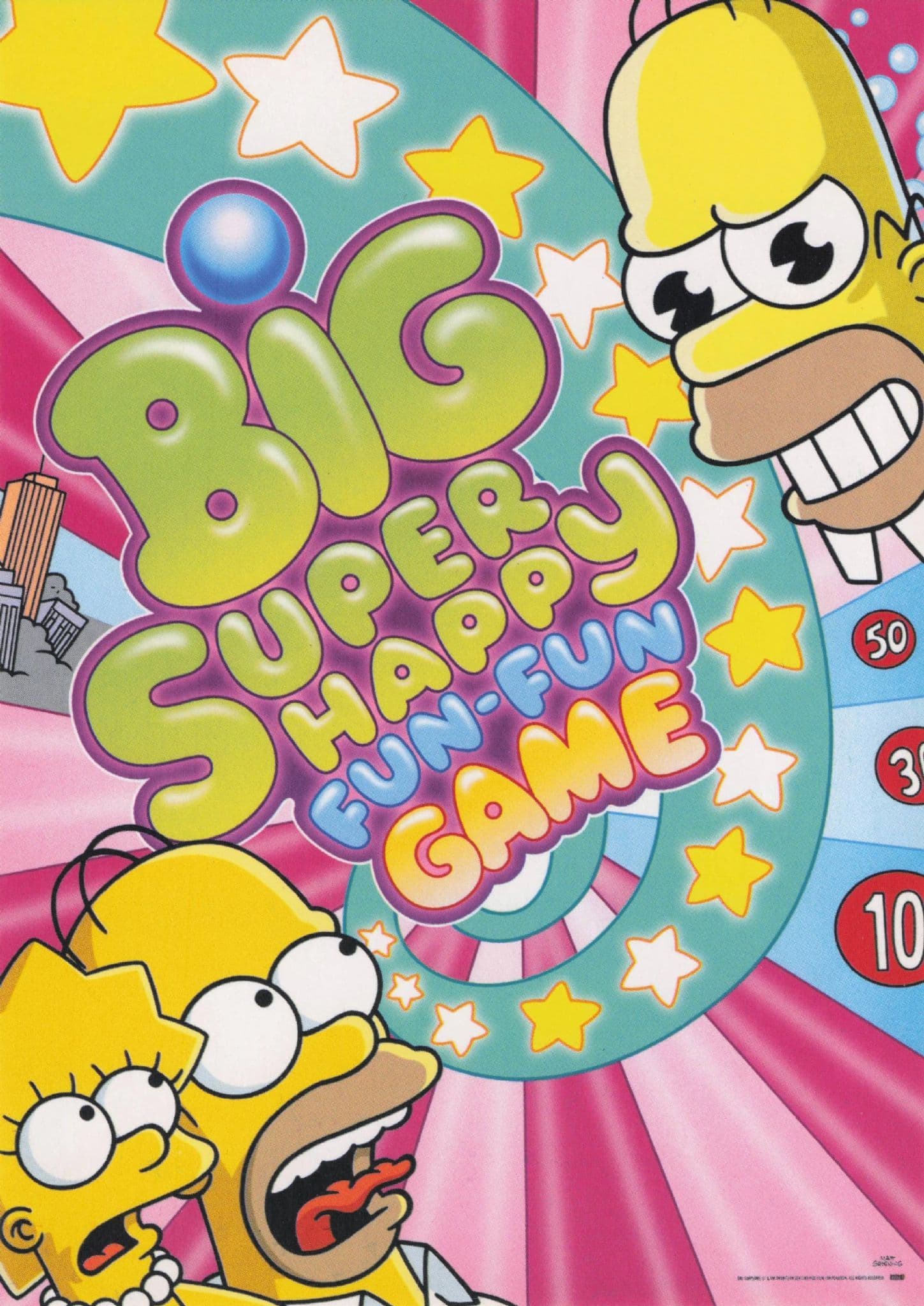 The Simpsons TV Show Toy Board Game Advertising Postcard