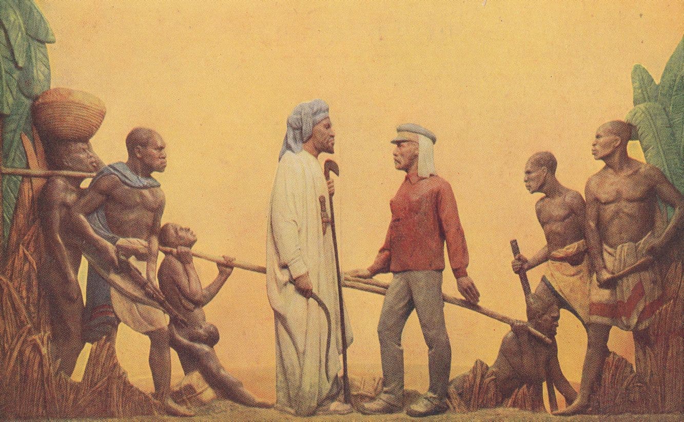 The Slave Trade David Livingstone Gallery Sculpture Postcard