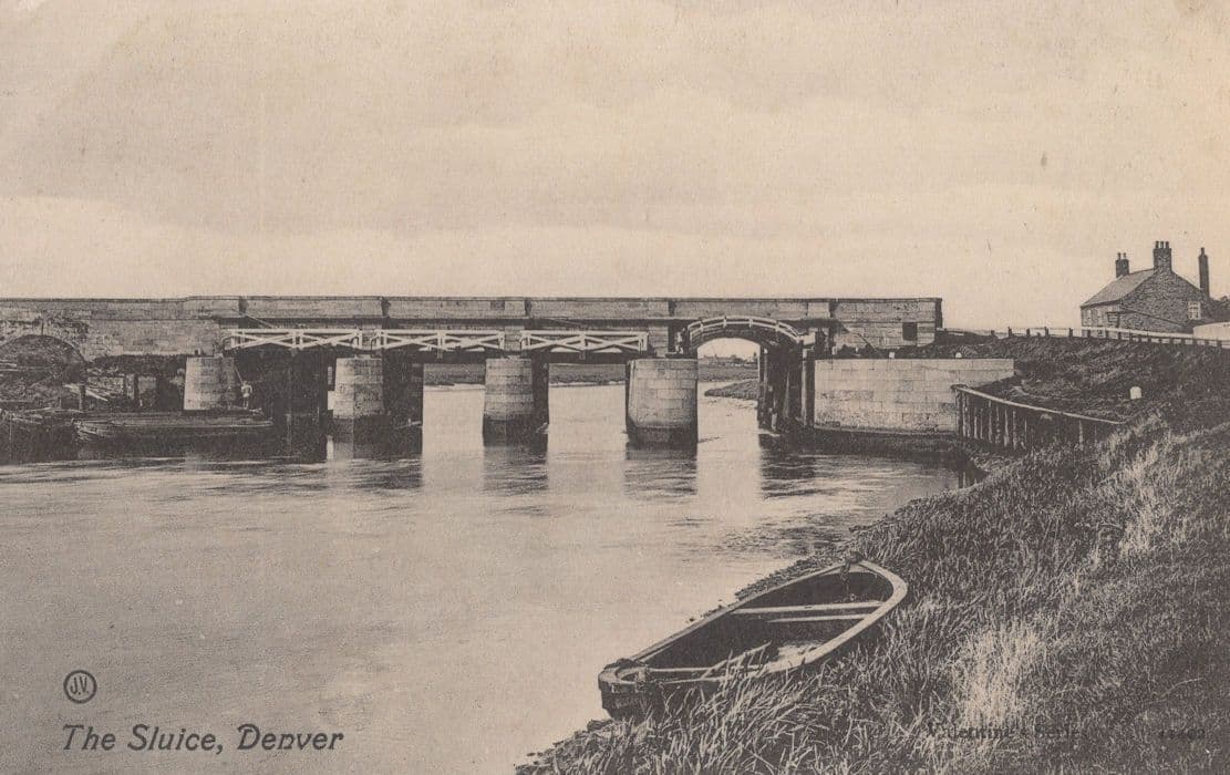 The Sluice Denver Norfolk Antique Postcard