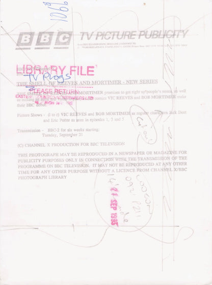 The Smell Of Reeves & Mortimer BBC TV Launch Series Press Photo