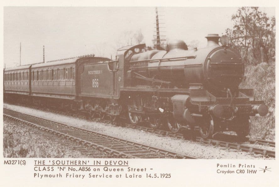 The Southern In Devon Class Queen Street Plymouth Railway Train Postcard