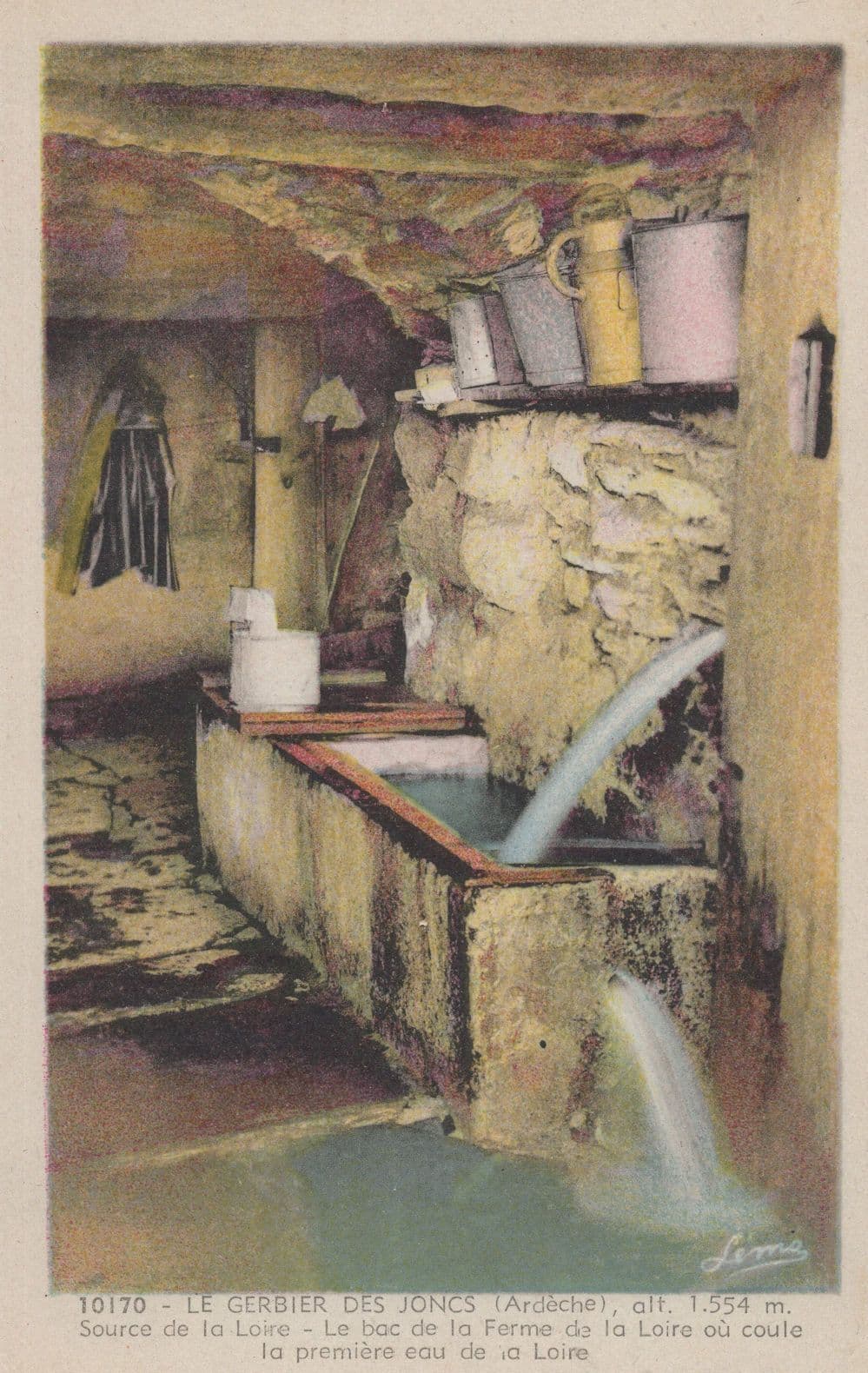 The Stable Source De La Loire Gerbier De Joncs Old French Postcard