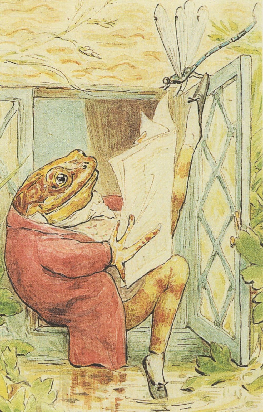 The Tale Of Jeremy Fisher House 1906 Beatrix Potter Book Postcard