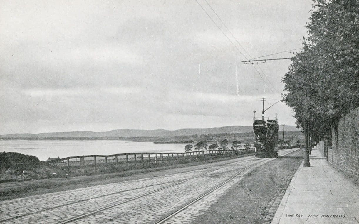 The Tay Ninewells Dundee Tram Old Scottish Postcard