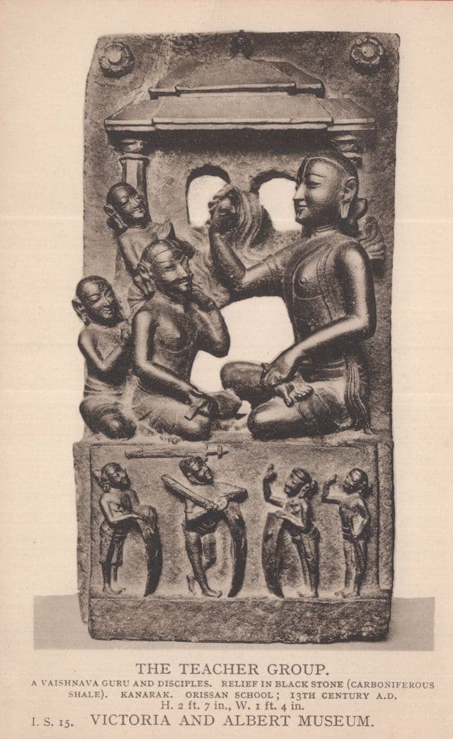 The Teacher Group Vaishava Guru Kanarak Relief Old Museum Postcard