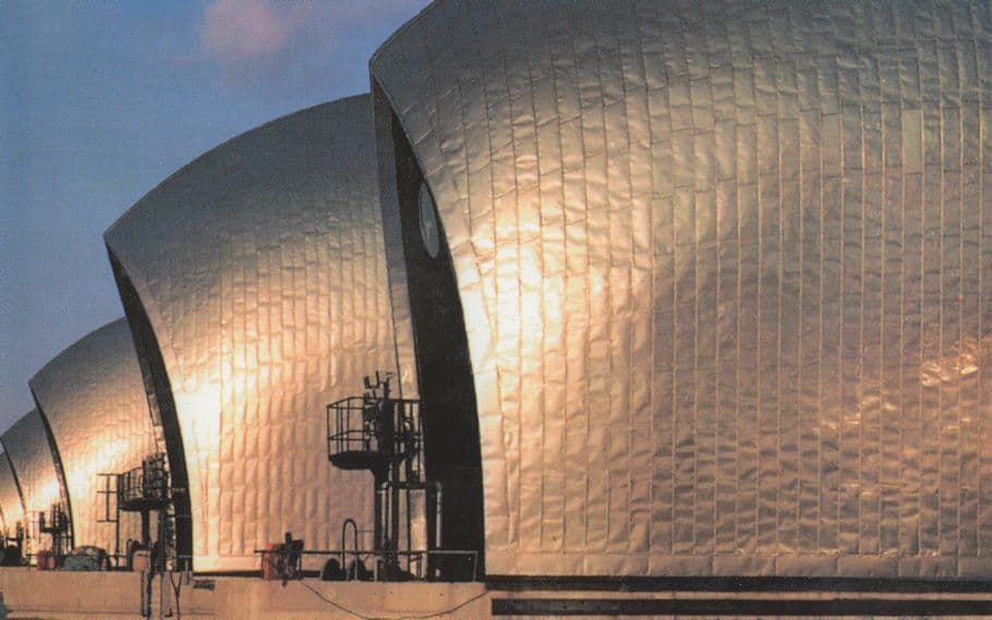 The Thames Barrier London Construction Postcard