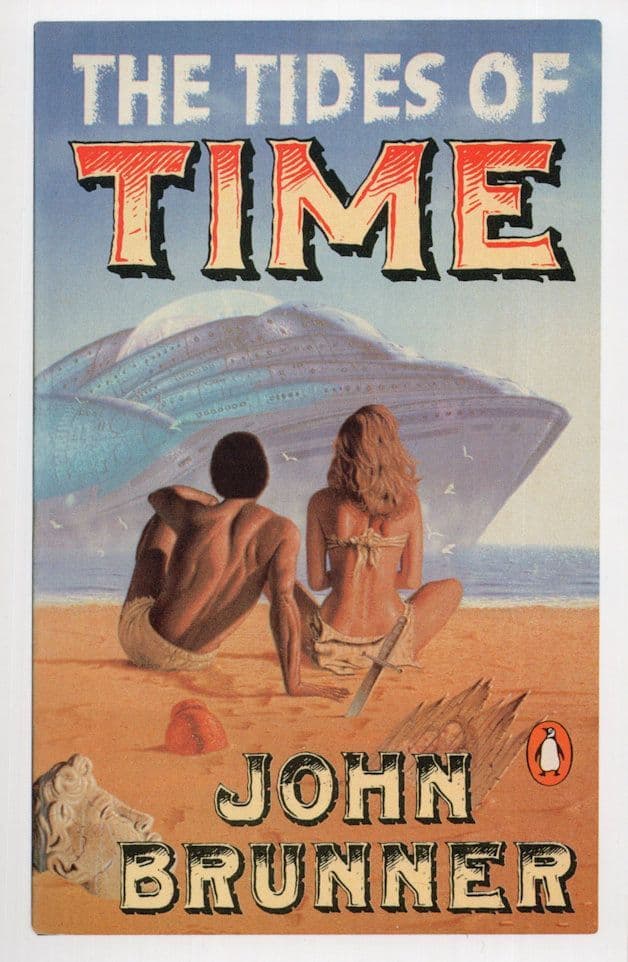 The Tides Of Time John Brunner 1986 Science Fiction Book Postcard