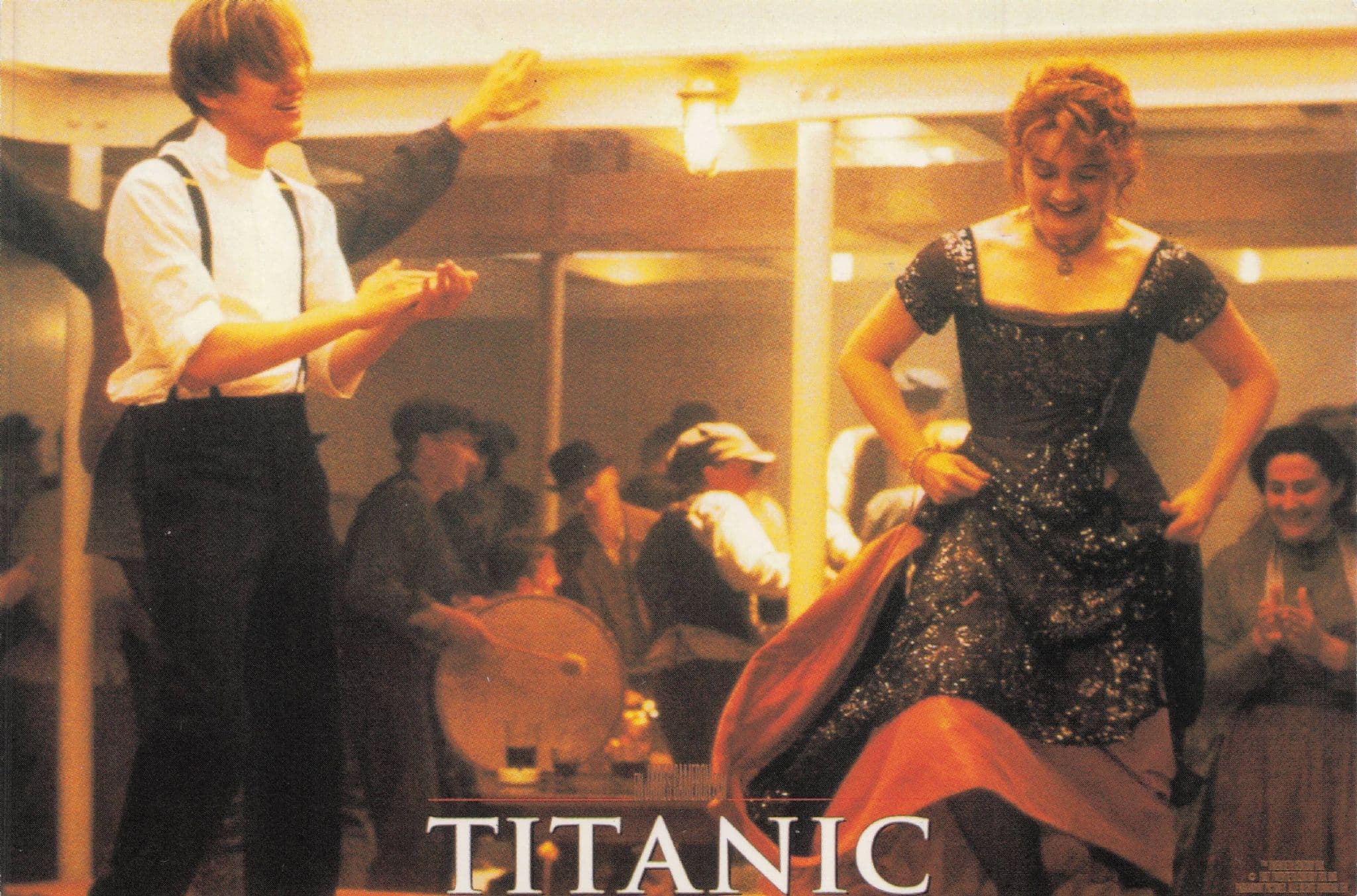 The Titanic Ship Disaster Film Kate Winslett Dancing Photo Postcard