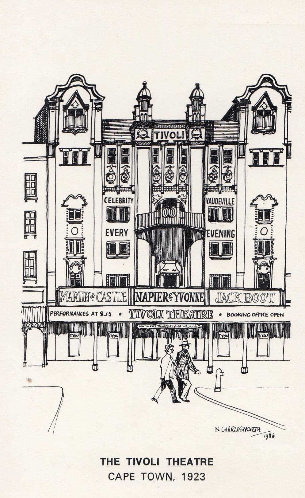 The Tivoli Theatre Cape Town South Africa in 1923 Postcard