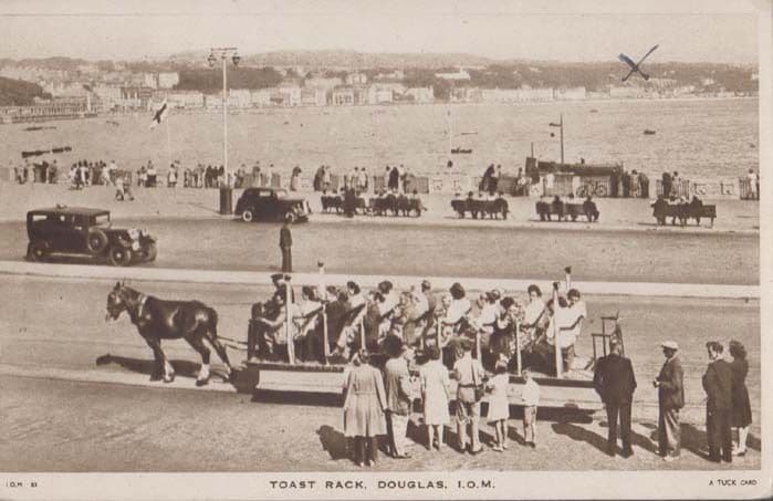 The Toast Rack Douglas Isle Of Man Antique Postcard