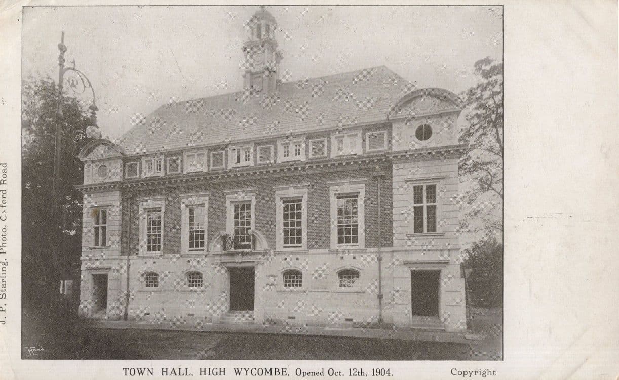 The Town Hall High Wycombe Bucks in 1904 Old Postcard