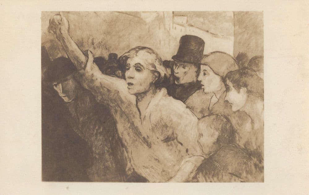 The Uprising by Daumier Phillips Gallery Painting Postcard