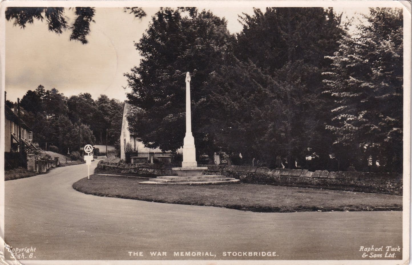 The War Memorial Stockbridge Hampshire Real Photo Postcard