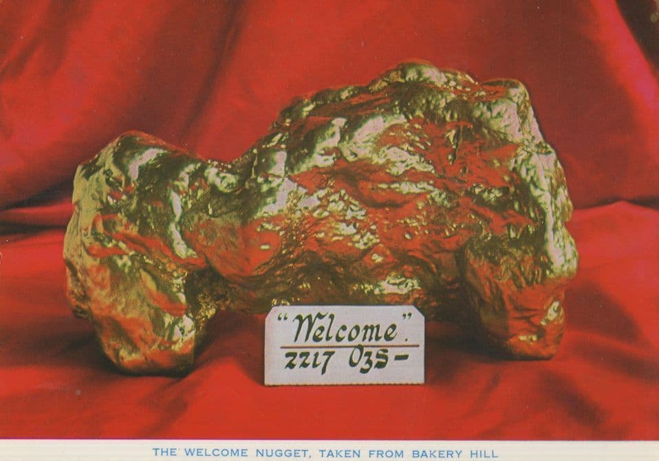 The Welcome Nugget Australian Red Hill Mining Company Postcard