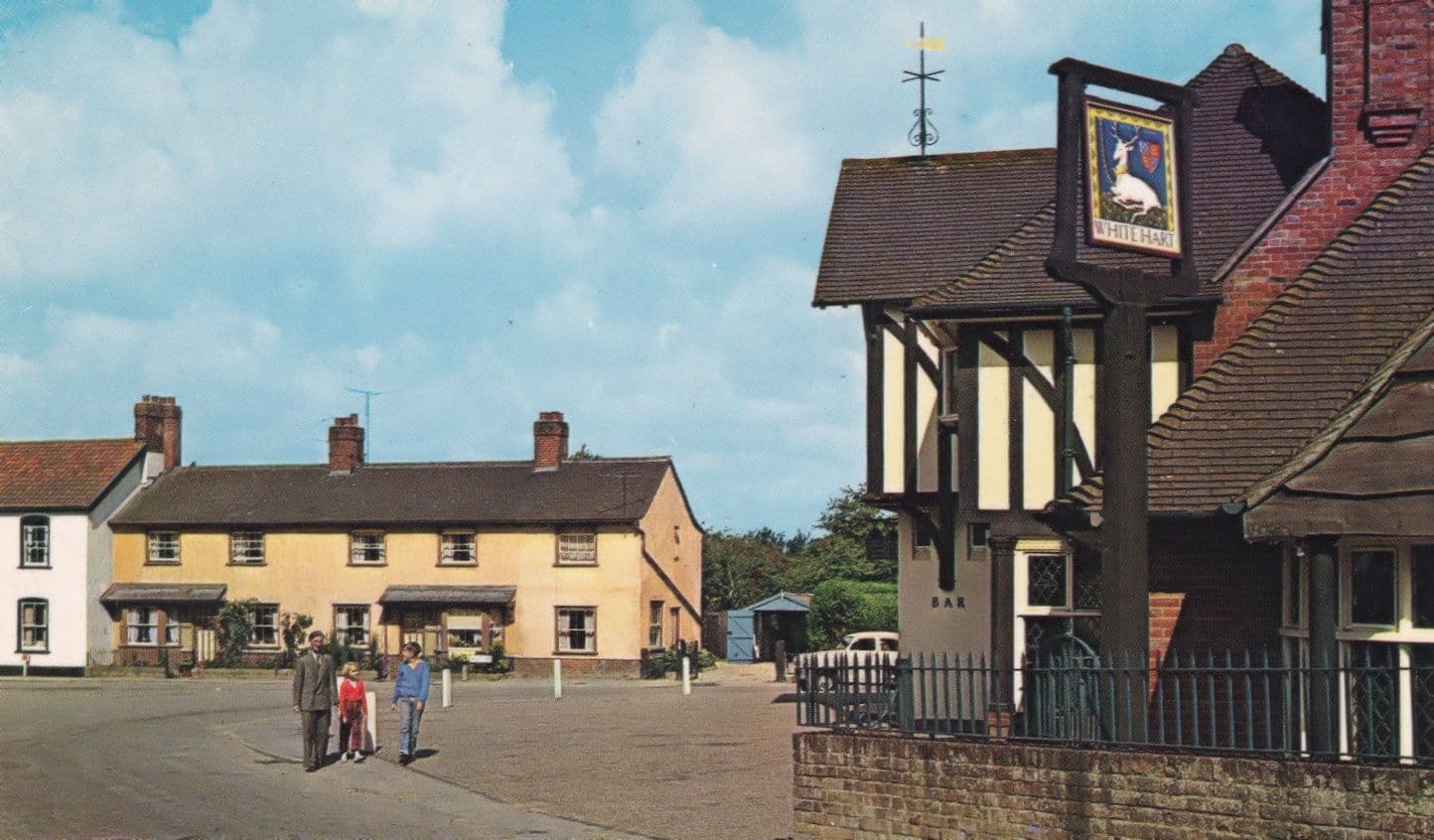 The White Hart Pub Old Costessey Norwich 1970s Postcard