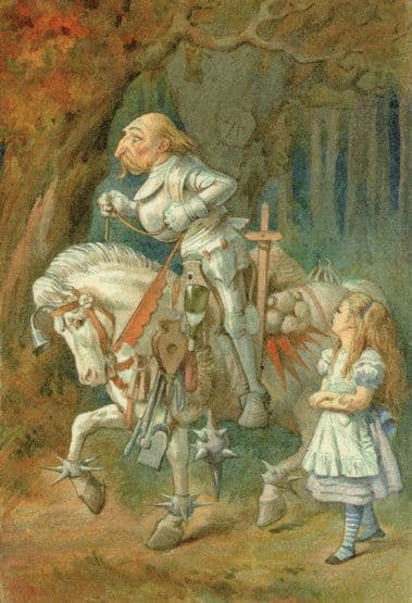 The White Knight Alice Through The Looking Glass Book Postcard