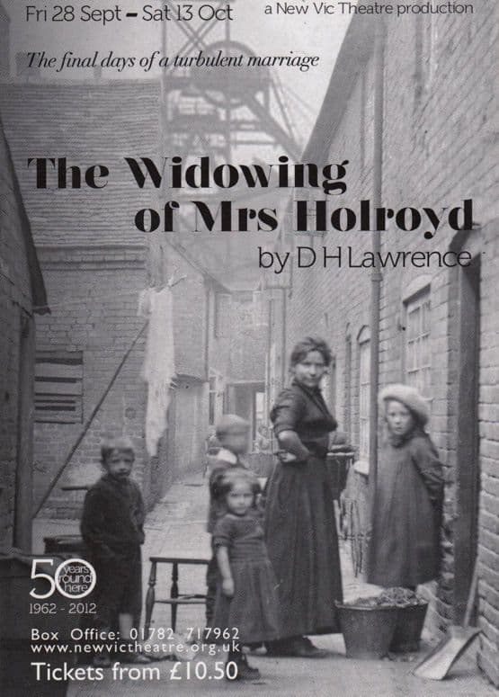 The Widows Of Mrs Holroyd Play New Vic Theatre Gala Poster Postcard Style Card