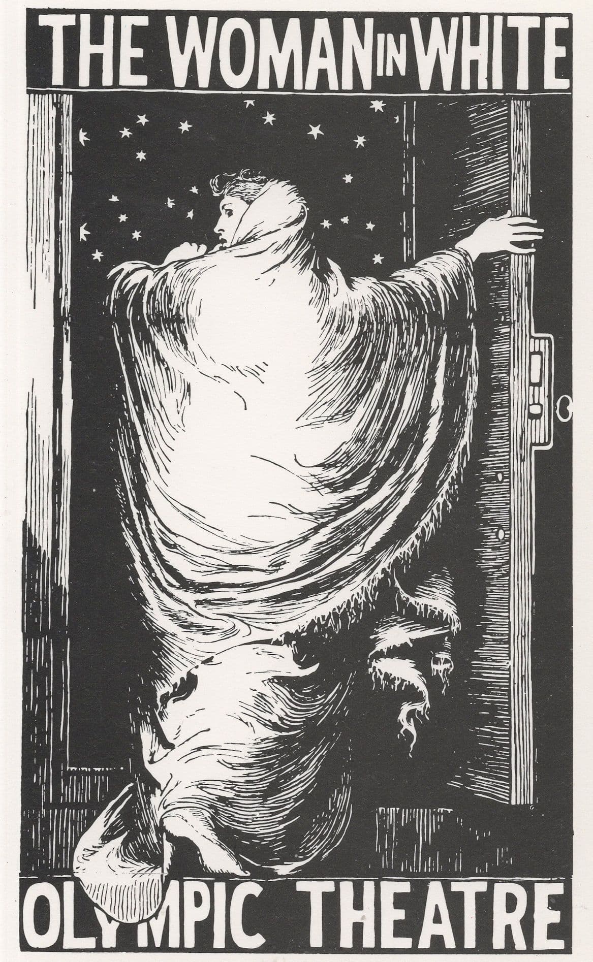 The Woman In White London Olympic Theatre Advertising Postcard