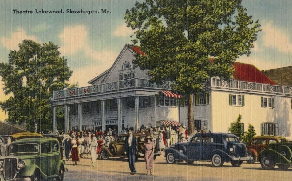 Theatre Lakewood Skowhegen Maine USA Mint Linen Old Postcard