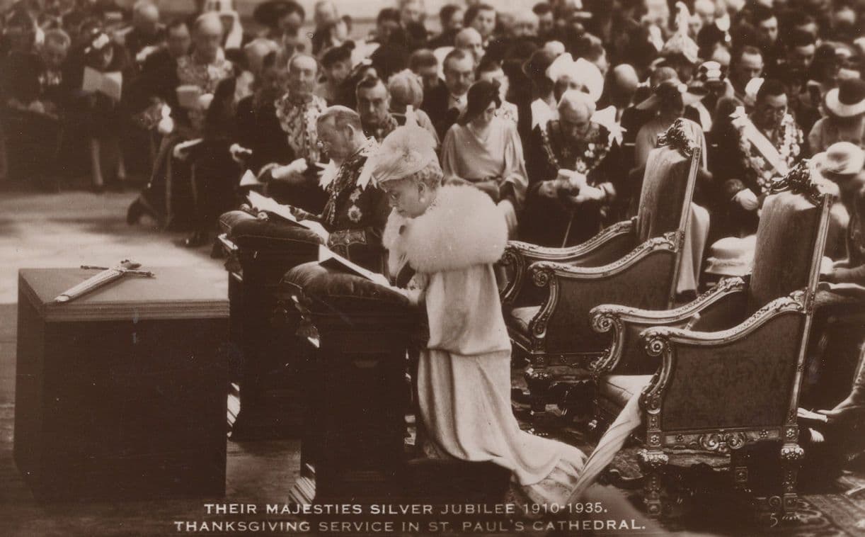 Their Majesties Silver Jubilee Real Photo Royalty Postcard