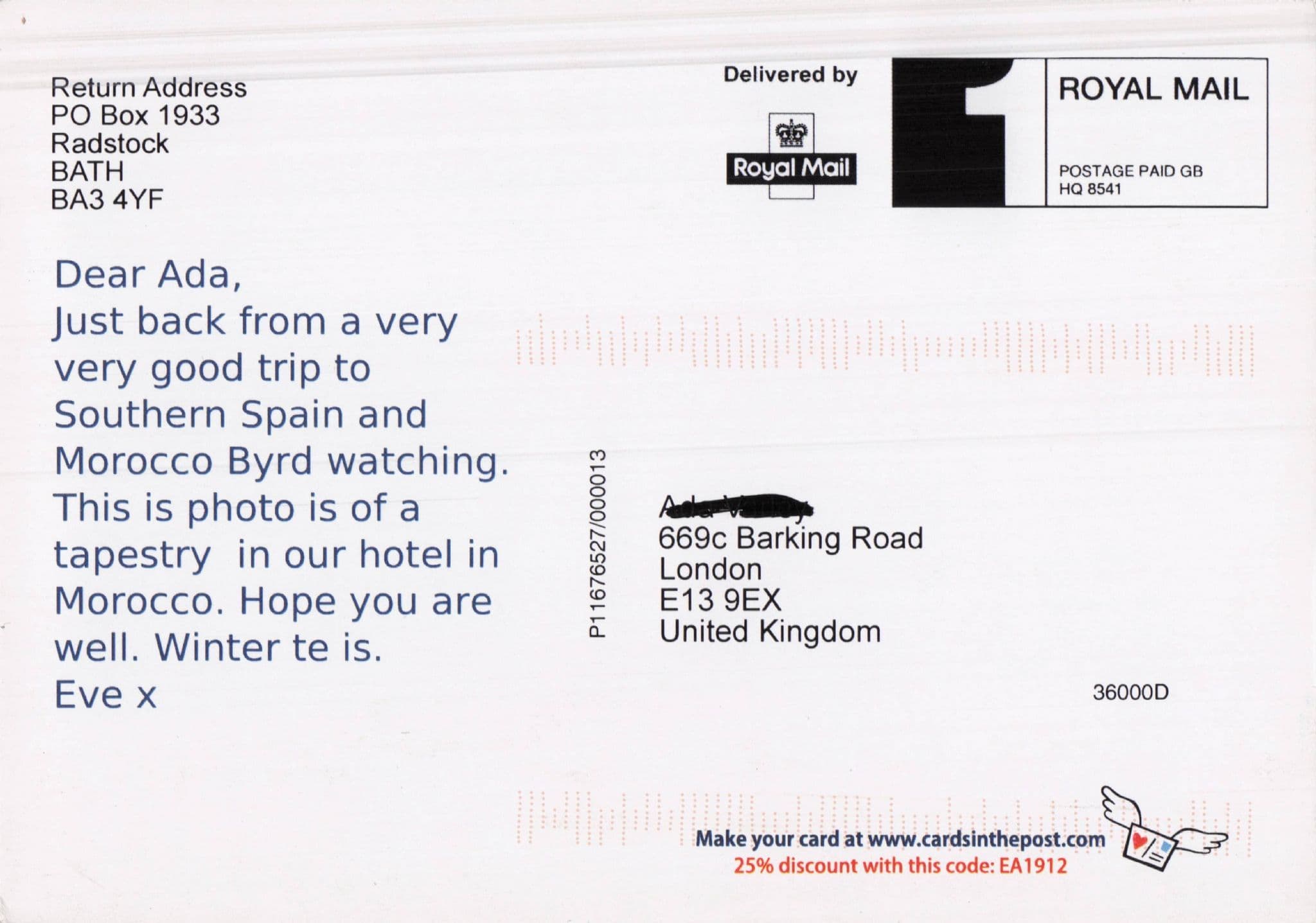 There's A Morocco Byrd At Our Spanish Hotel Comic Postcard