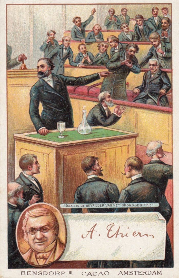 Thiers French France Politician Printed Signed Bendorps Postcard Old Trade Card