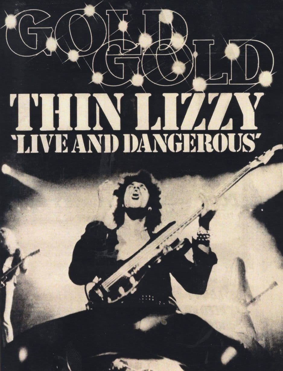 Thin Lizzy Live & Dangerous Gold LP Cover Art Postcard