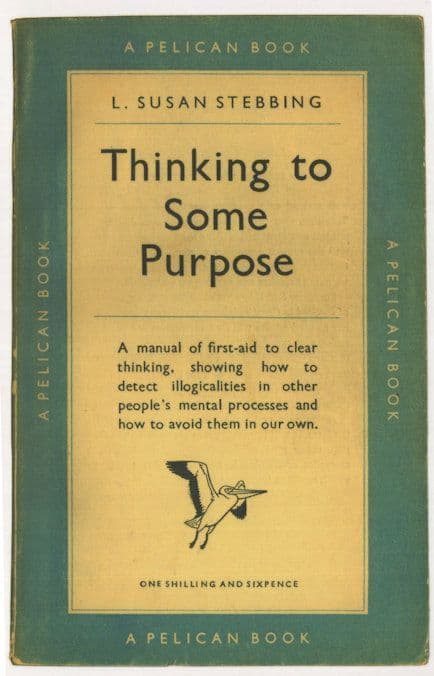 Thinking To Some Purpose L Susan Stebbing 1952 Book Postcard