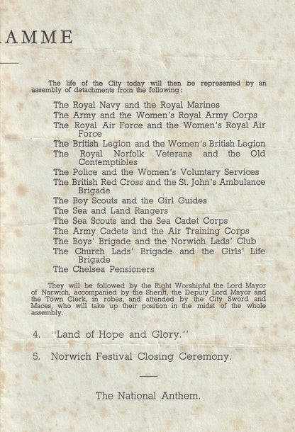 This Ancient Norfolk City Boy Scouts Girl Guides Pageant 1951 Ephemera