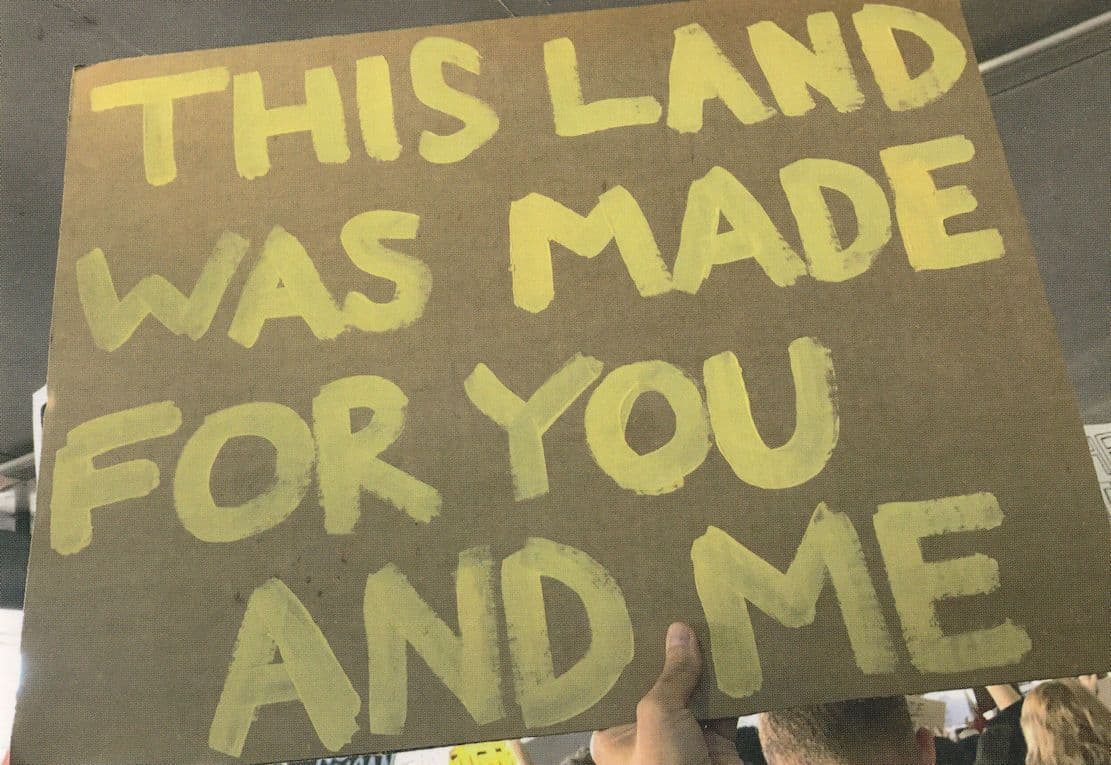 This Land Was Made For You & Me Protest Anti Racism March Postcard