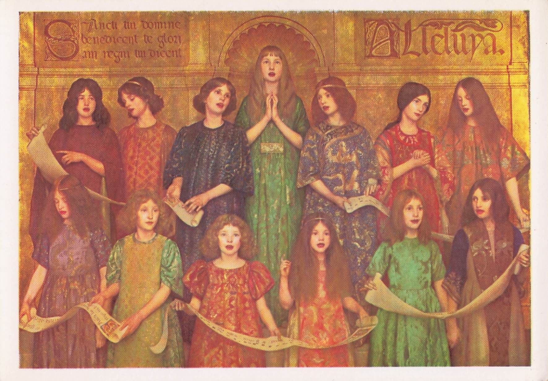 Thomas C Gotch Alleluia Tate Gallery Painting Postcard