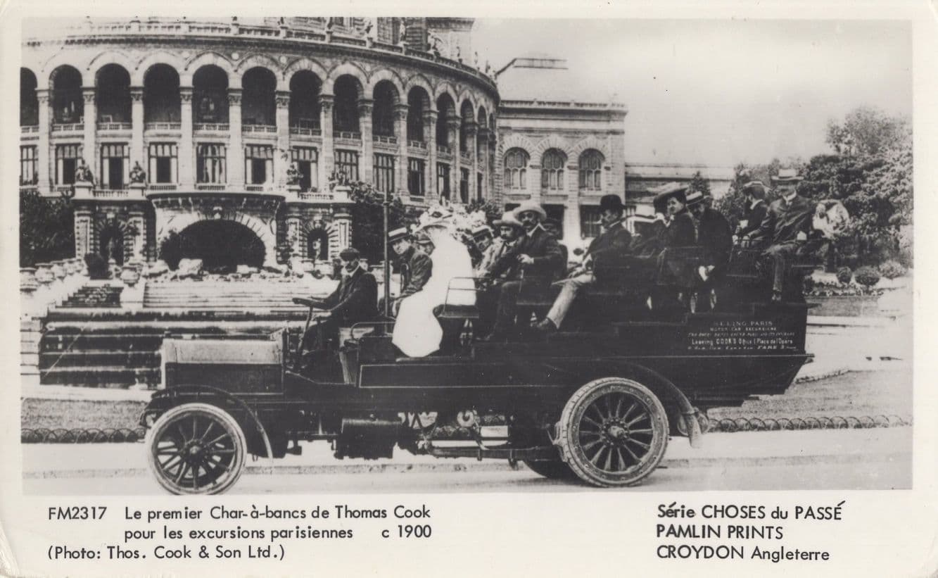 Thomas Cook Char-A-Bancs 1900 French Saloon Transport Postcard