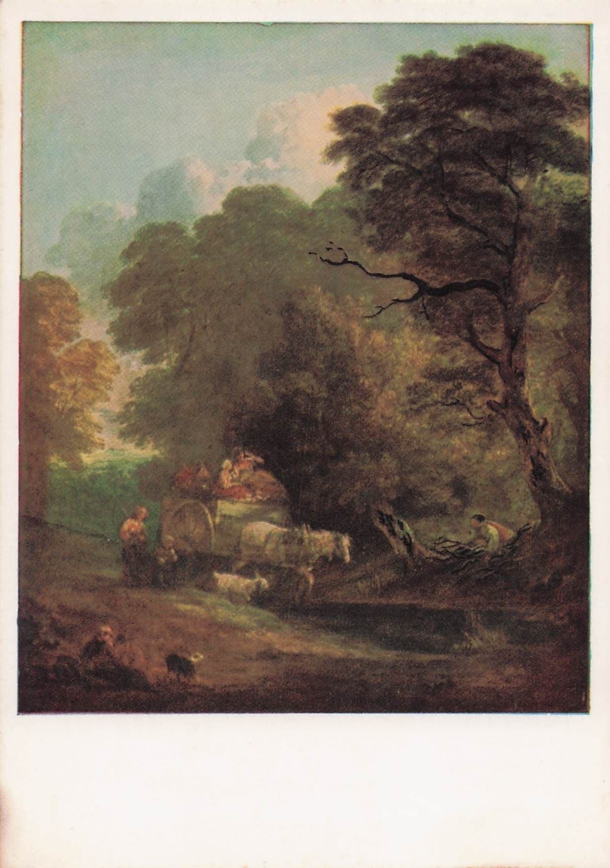 Thomas Gainsborough The Market Cart Tate Gallery Painting Postcard