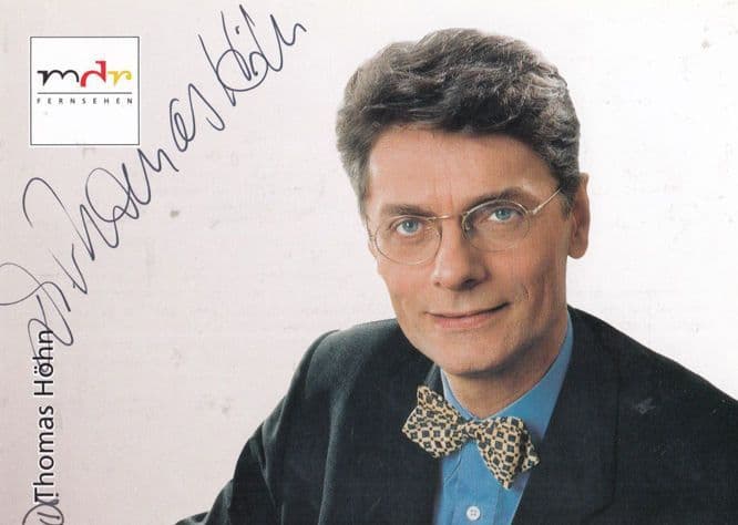 Thomas Hohn Famous MDR Fernsehen German TV Presenter Hand Signed Card Photo