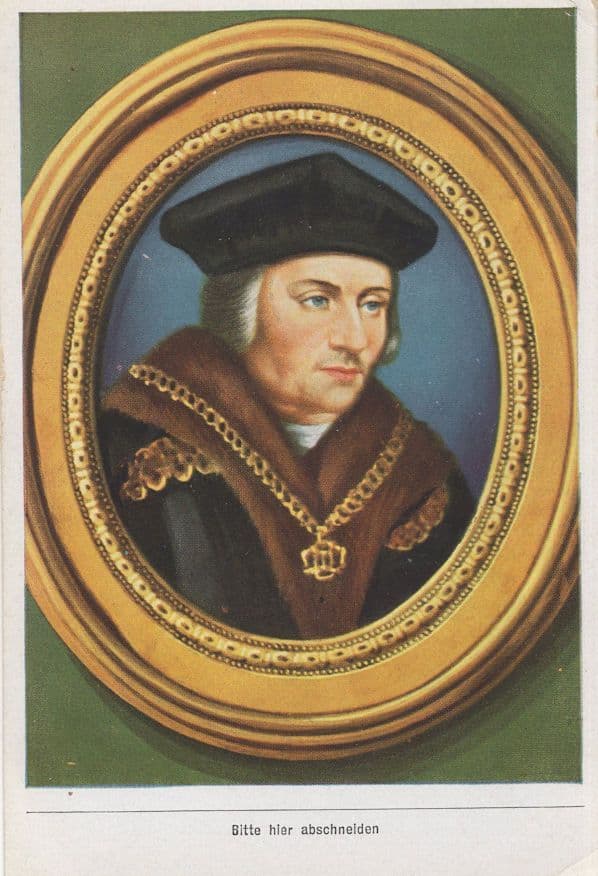 Thomas More Chancellor Of Henry VIII Painting Cigarette Card