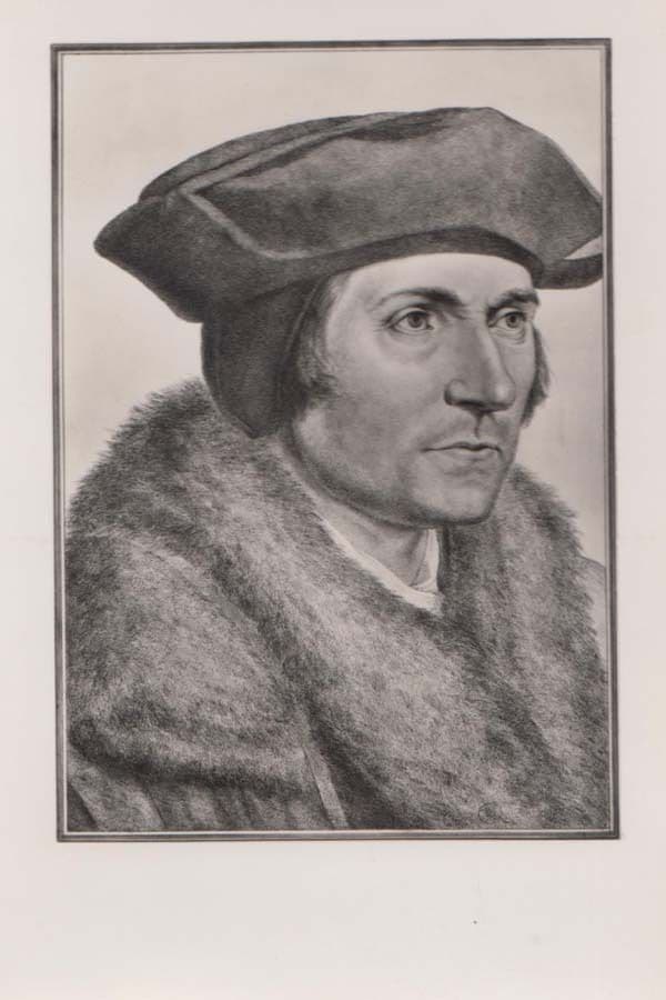 Thomas More Lord Chancellor Antique British Museum Painting Postcard