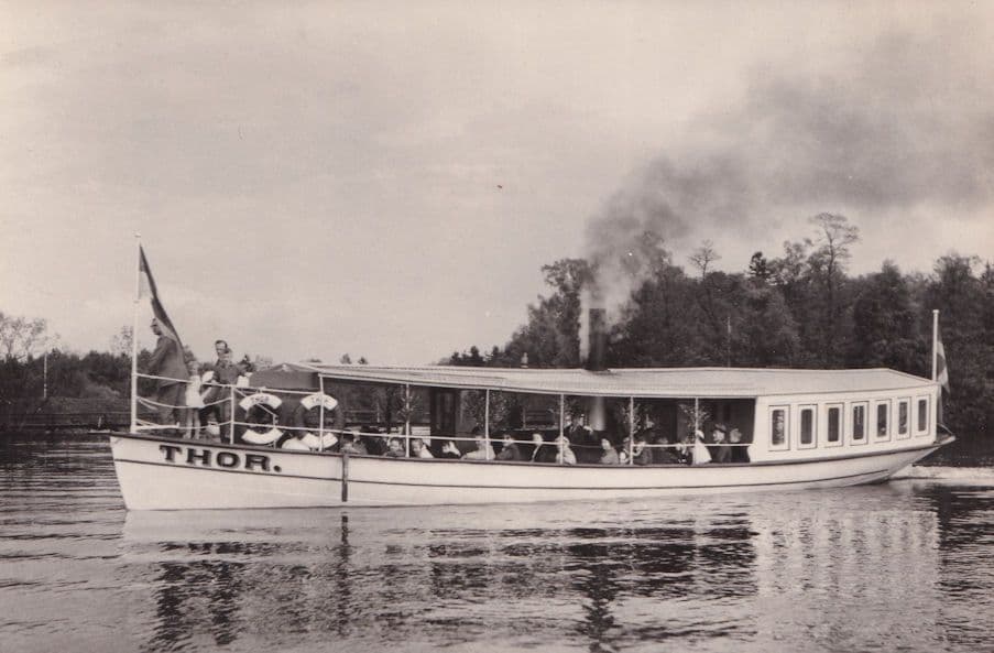 Thor Old Switzerland Boat 1887 Swiss Museum Postcard