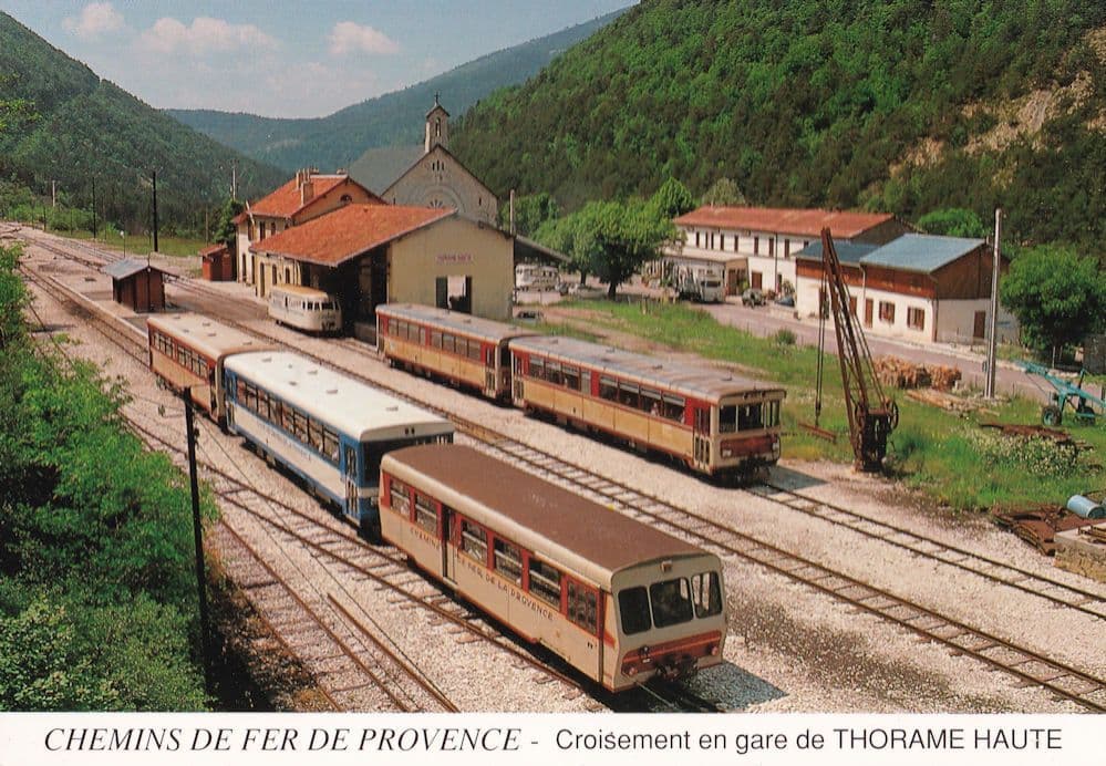 Thorame Haute French Gare Railway Station Steam Train Postcard